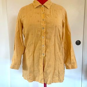 J.Jill Yellow Button up Shirt
